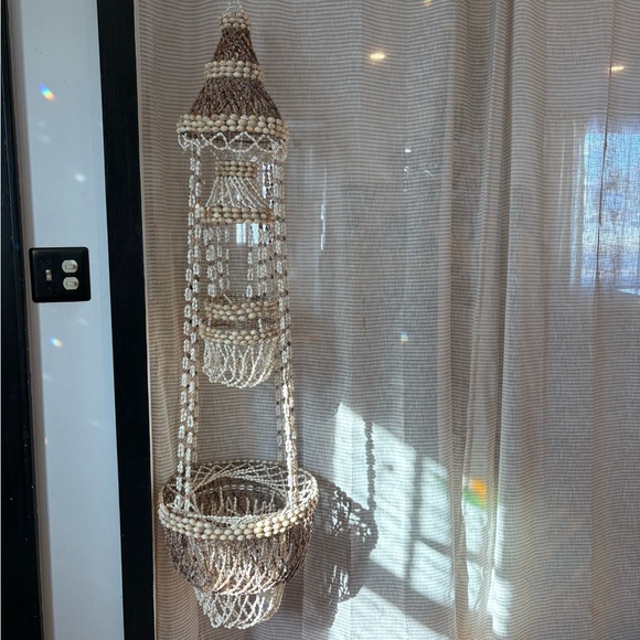 LARGE Vintage Shell Plant Hanger